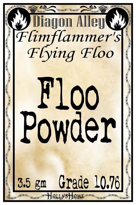 Floo Powder Label Printable